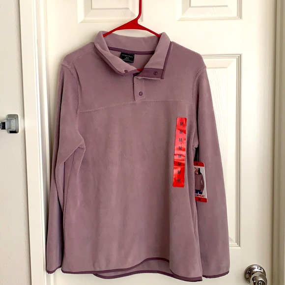 NWT!32 Degrees Ladies' Button Snap Fleece Pullover - Picture 1 of 5
